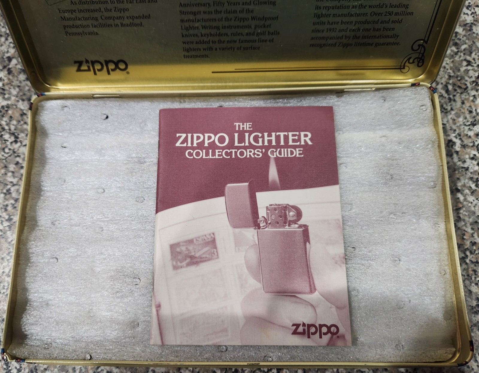 Zippo 60th Anniversary Collection Set 1932-1992 6 Lighters Tin Pins Guides