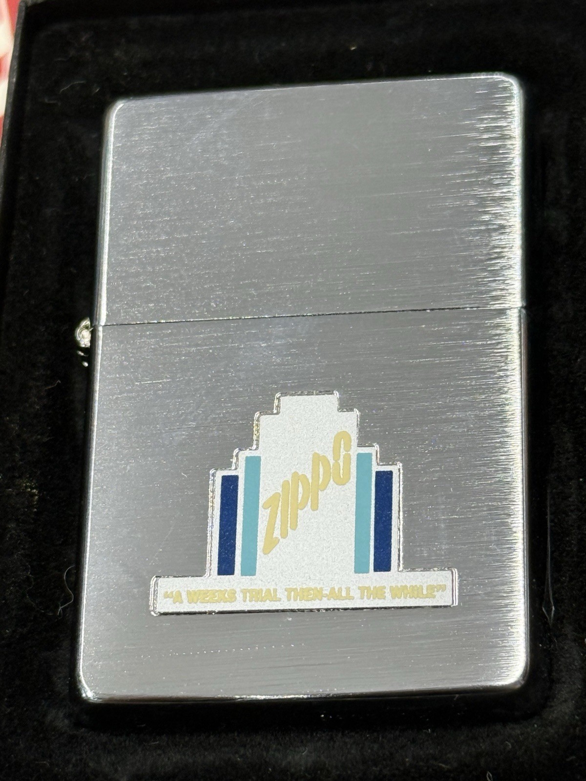 ZIPPO 1997 A WEEK’S TRIAL METALLIQUE 1937 VINTAGE SERIES LIGHTER UNFIRED C669