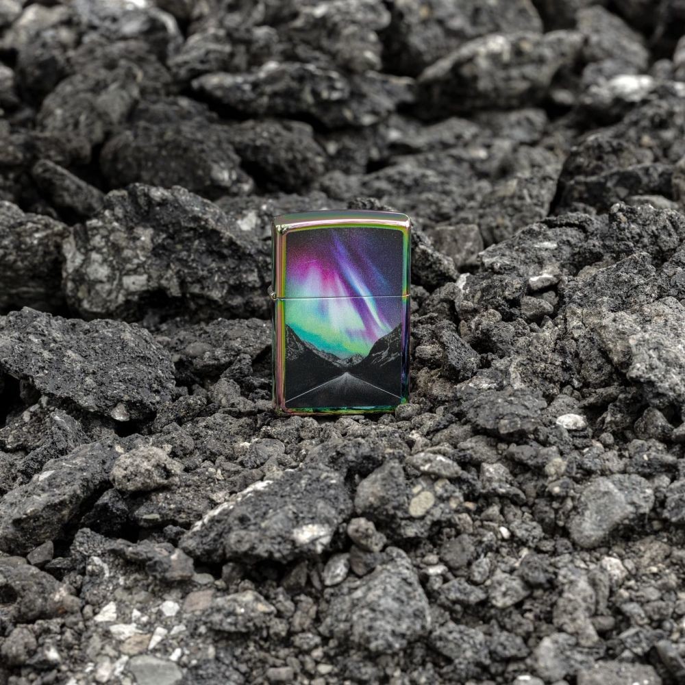Zippo Aurora Road Design Multi Color Windproof Pocket Lighter, 46236-000003