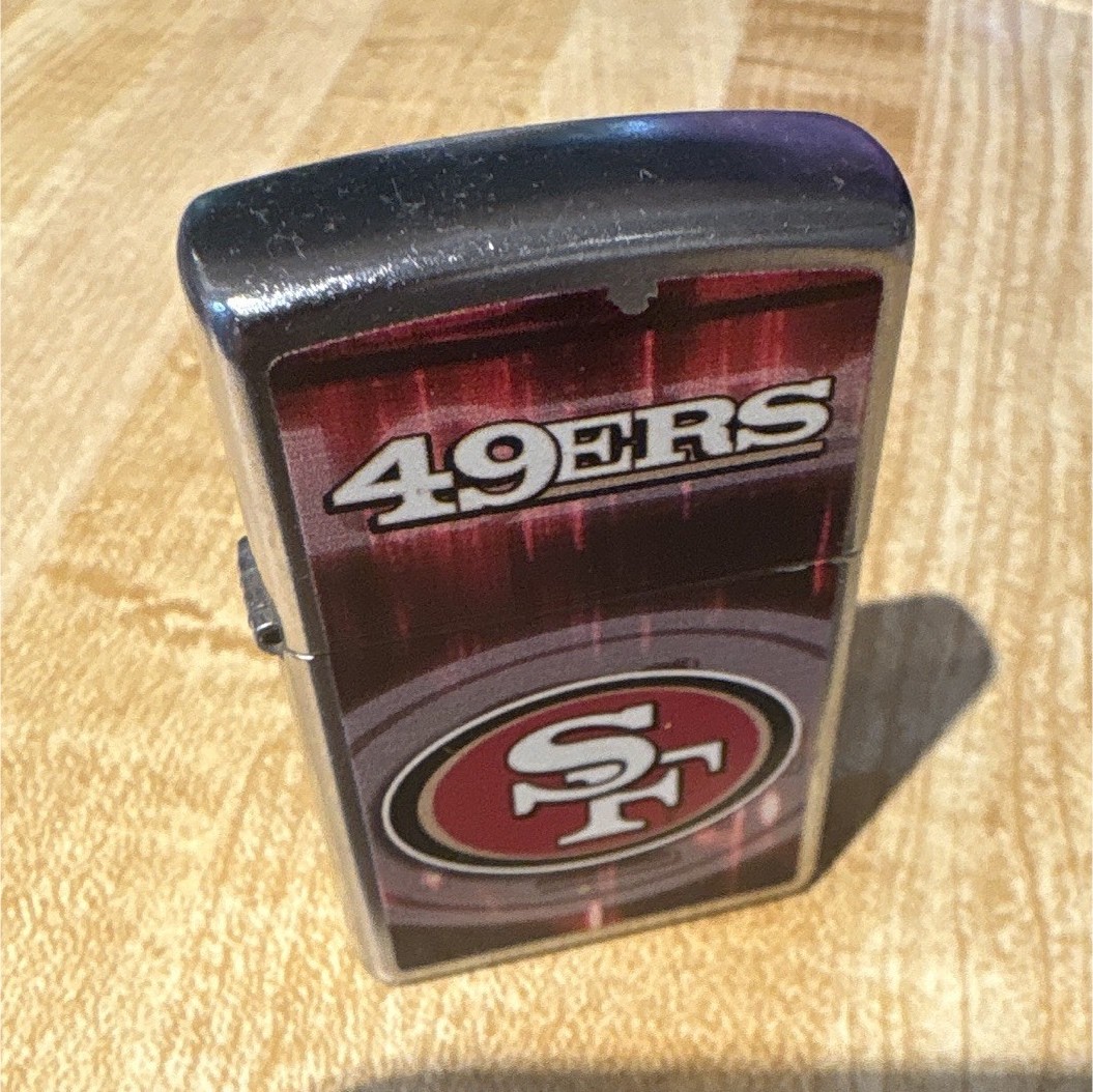 San Francisco 49ers Zippo Lighter Red/Black SF Logo Collectible