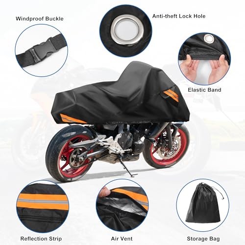 Motorcycle Cover Rain Dust Half Cover Protector for Harley Davidson Cruiser