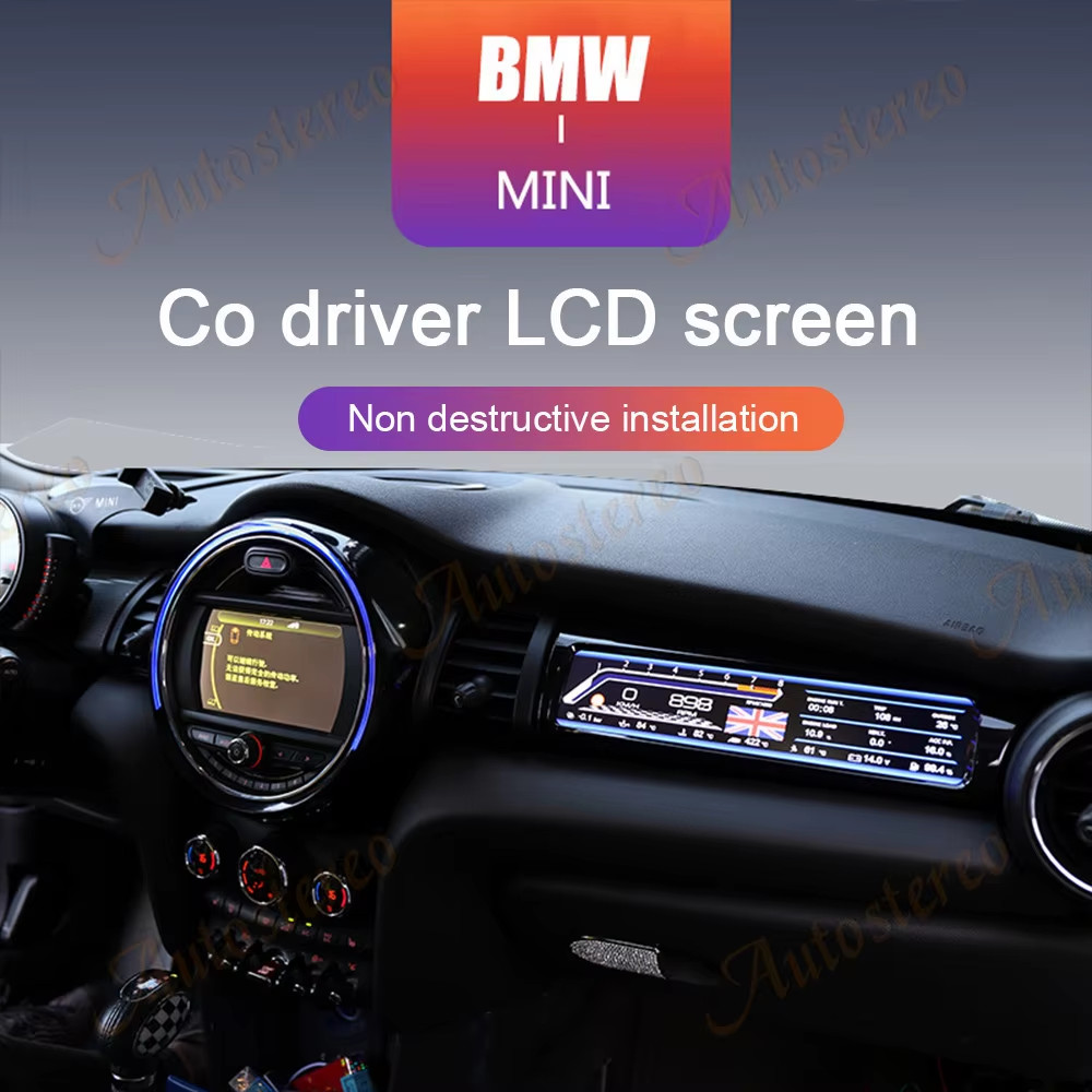 Passenger LCD Display For Mini F55 F56 F57 2015-2021 Dashboard Co Driver Digital