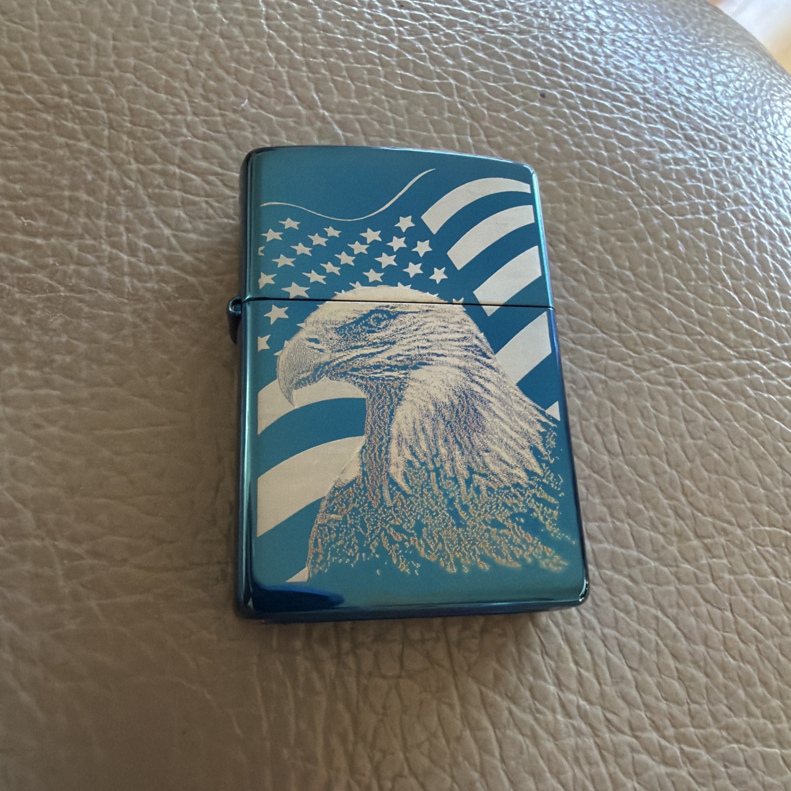 Unused Zippo Allegiance American Flag Bald Eagle Patriotic Lighter Collectible