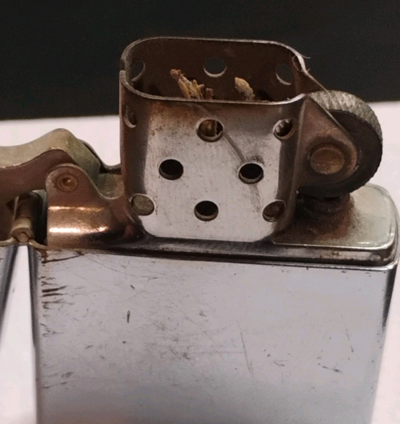 VINTAGE 1958 Zippo – Regular Size – Chrome Finish, No Advertising – Pat. Pending