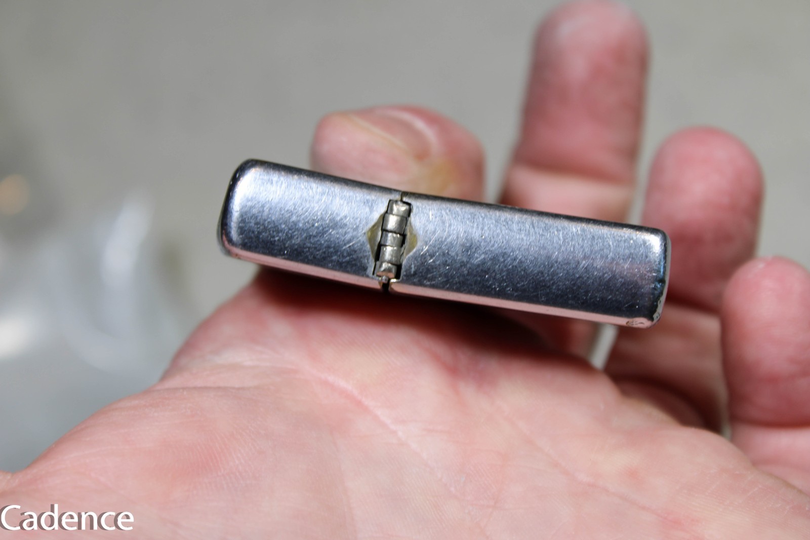 Vintage 1965 Zippo Lighter Blank Patent 2517191 Used NICE & SOLID! W136