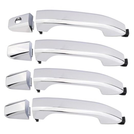 APPERFiT Exterior Door Handles w/Gaskets Set Compatible with 2014-2020 Chrome
