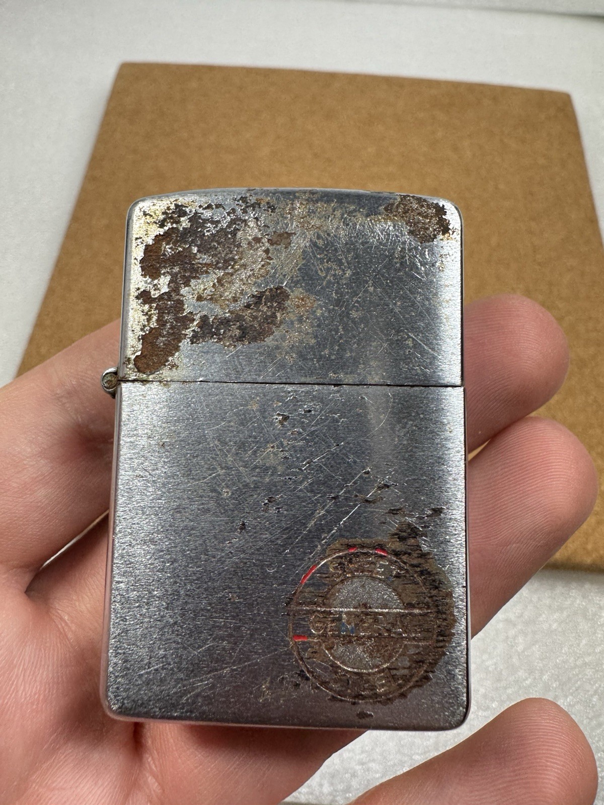 1940/50s Zippo Lighter General Sheet Steel 2032695 USA