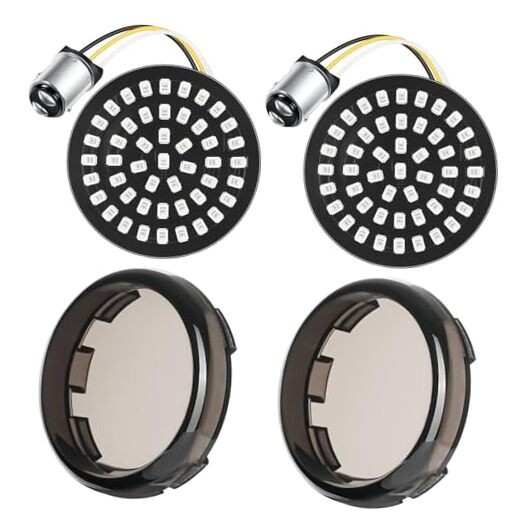 New 1157 LED Motorcycle Rear Turn Signals Bulbs 2 Inch Bullet Lights with
