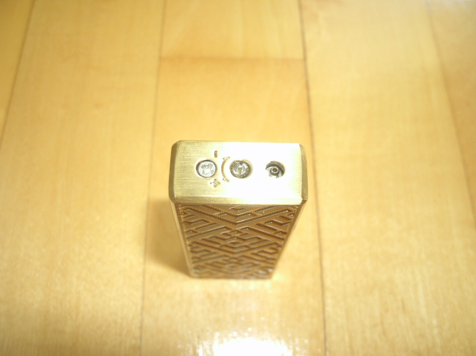Broad Cigar Cigarette Pipe Soft Flame Lighter Gold Pattern New