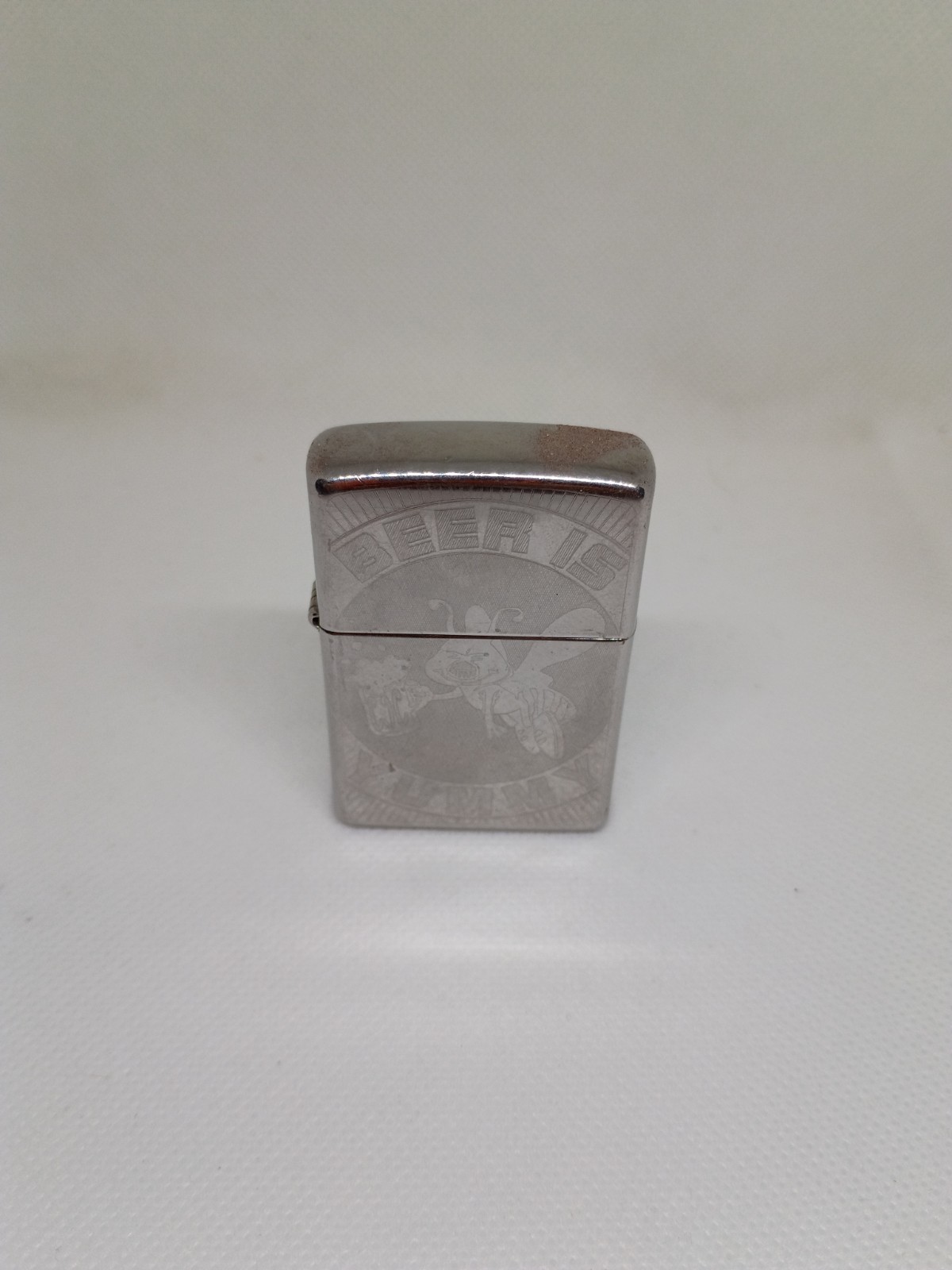 Zippo 2007 Beer is Yummy High Polish Chrome Used