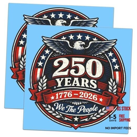 America 250th Anniversary Car Magnets Set of 3, Large Bald Eagle Magnetic