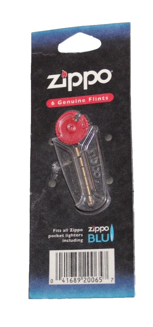 6 Zippo Flints With Dispenser Lighter Flint Stones Replacement Genuine