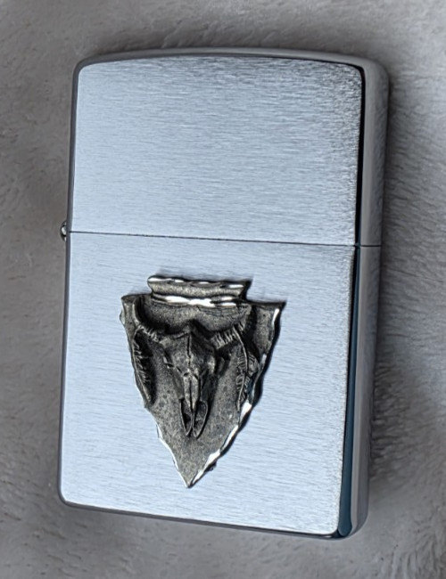 Zippo Lighter 2001 Gift Kit: Buffalo Arrowhead Lighter, Fluid and Flints, New