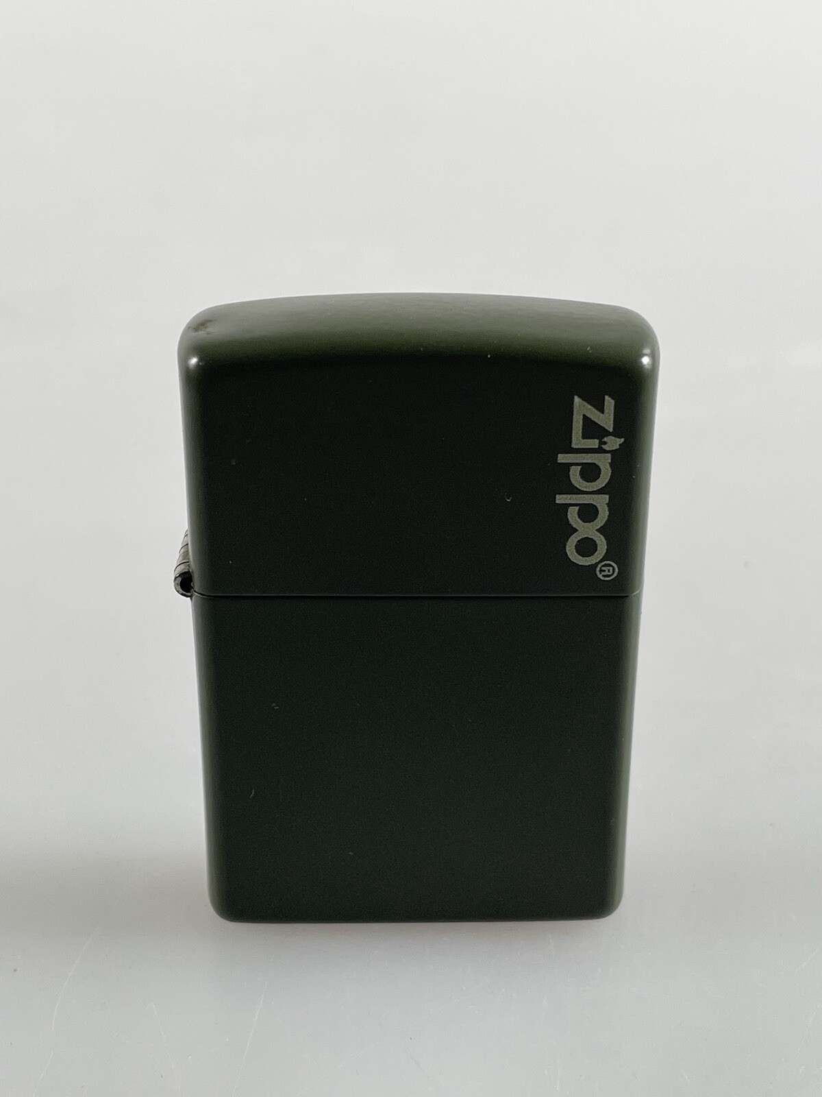 Zippo 221ZL, Classic Green Matte Finish Lighter, Zippo Logo, Full Size