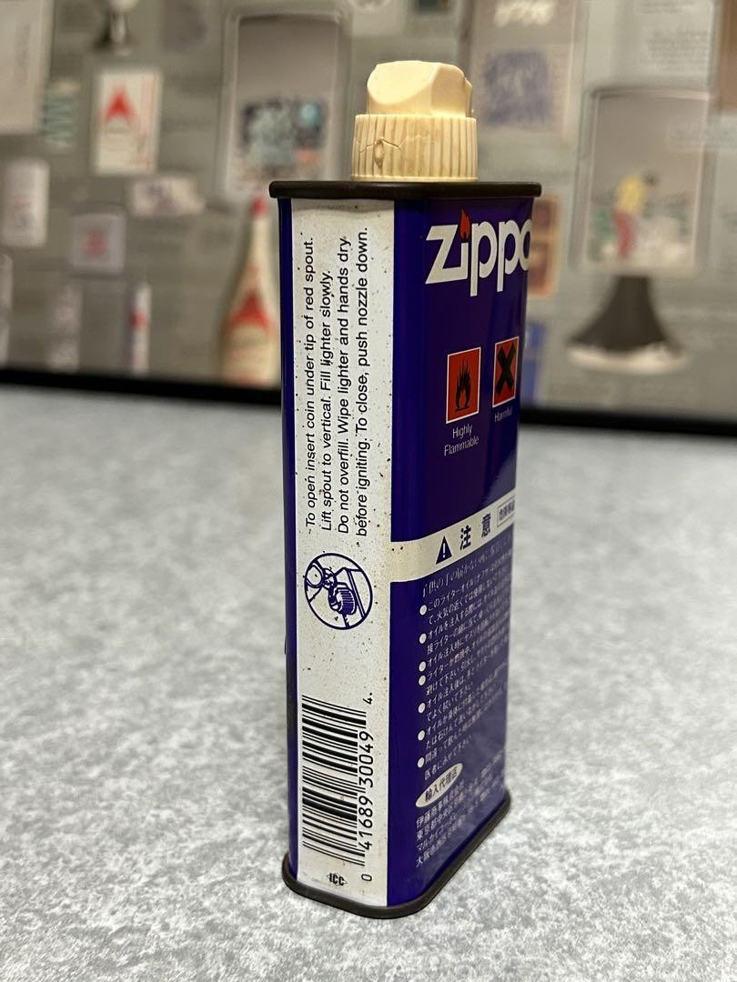 Zippo Lighter Fuel Purple Empty Oil Can 4.5fl oz