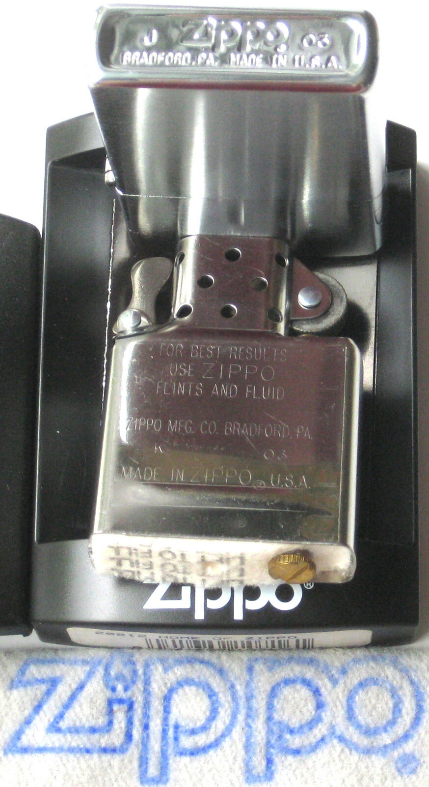 ZIPPO PREVIOUSLY COLLECTED Not Used ADVERTISING Lighter HOME OF WINDPROOF 2003
