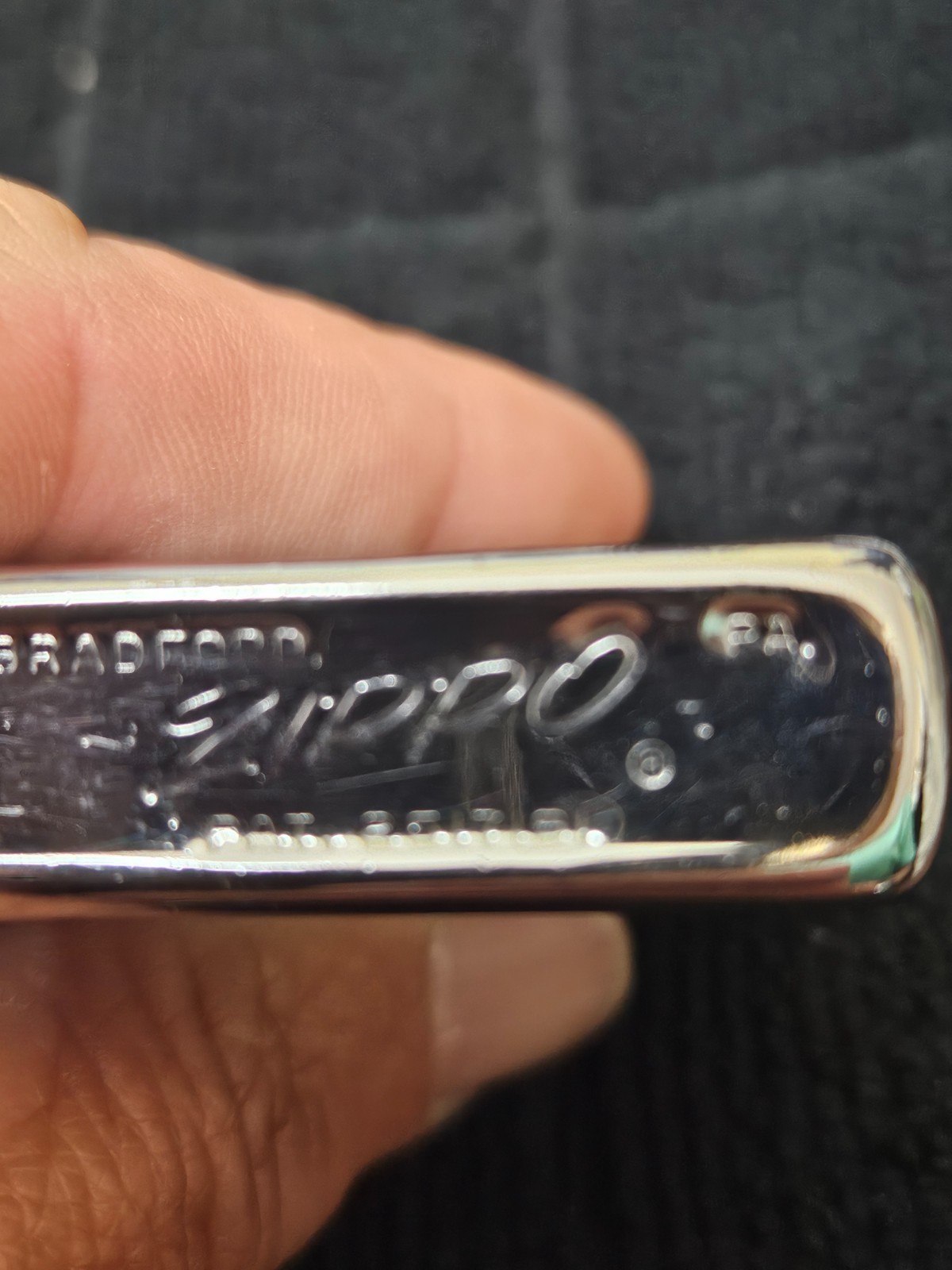Vintage Zippo Engine Turned High Polished Chrome Model No. 350 – 1958