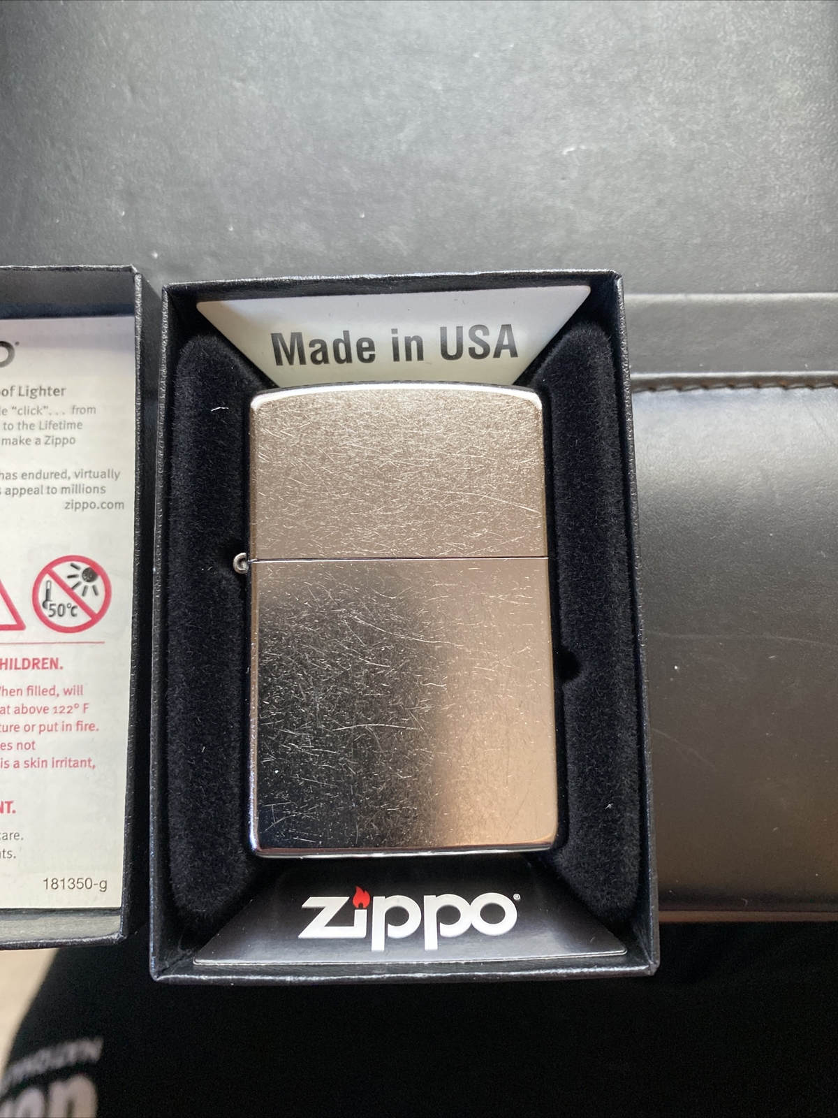 New Zippo #207 Regular Street Chrome Lighter With Box Made In U.S.A.