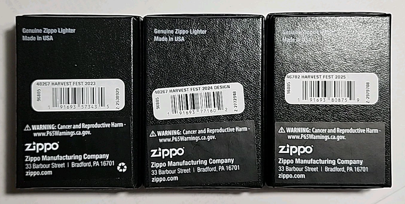 Read – 2025, 2024 and 2023 Harvest Fest Fall Zippo/Case Museum Exclusives