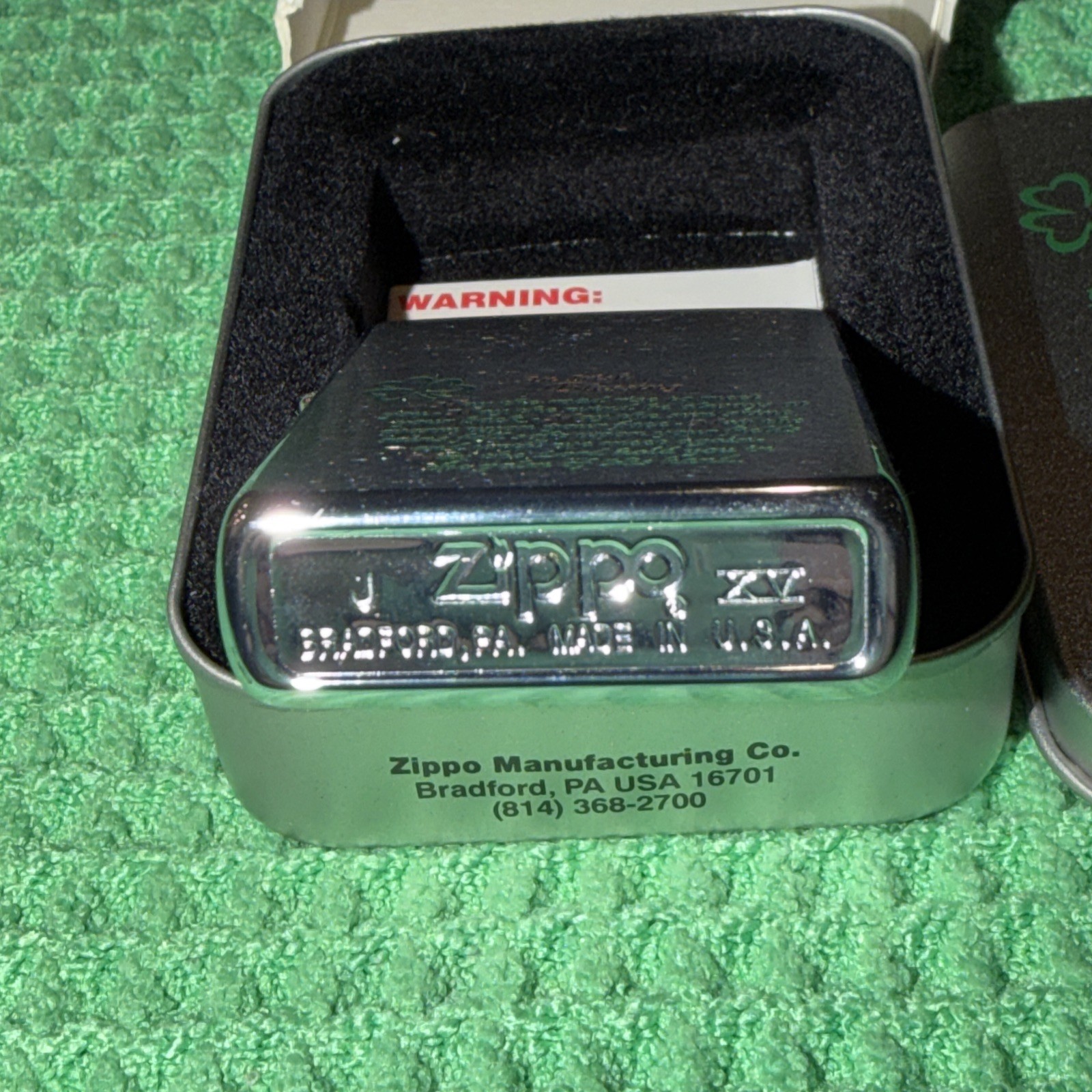 NOS Metallic ZIPPO LIGHTER “AN IRISH BLESSING” NEW / Sealed