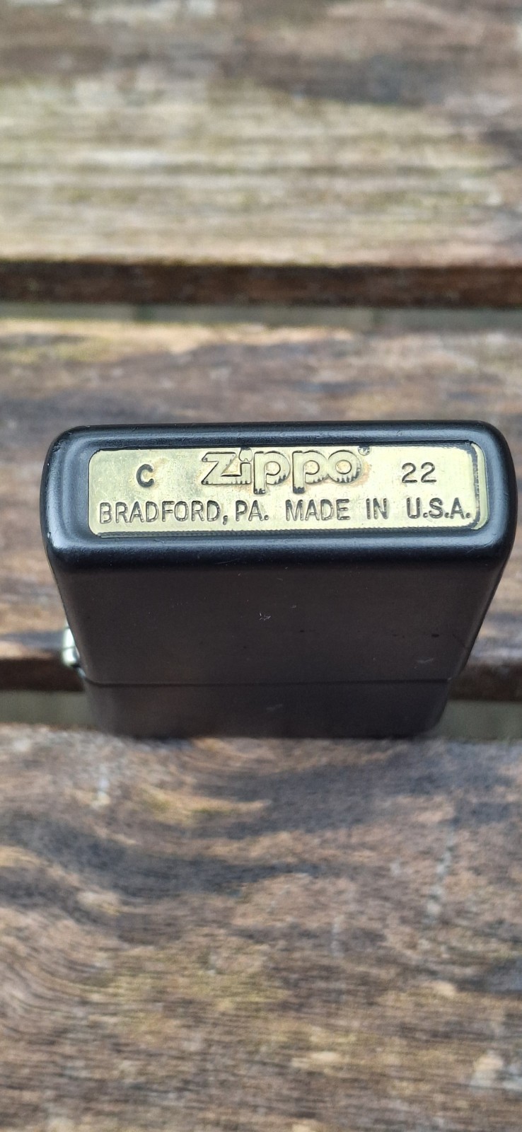 Clean Flat Black Brass Zippo Lighter 2022 Made In USA
