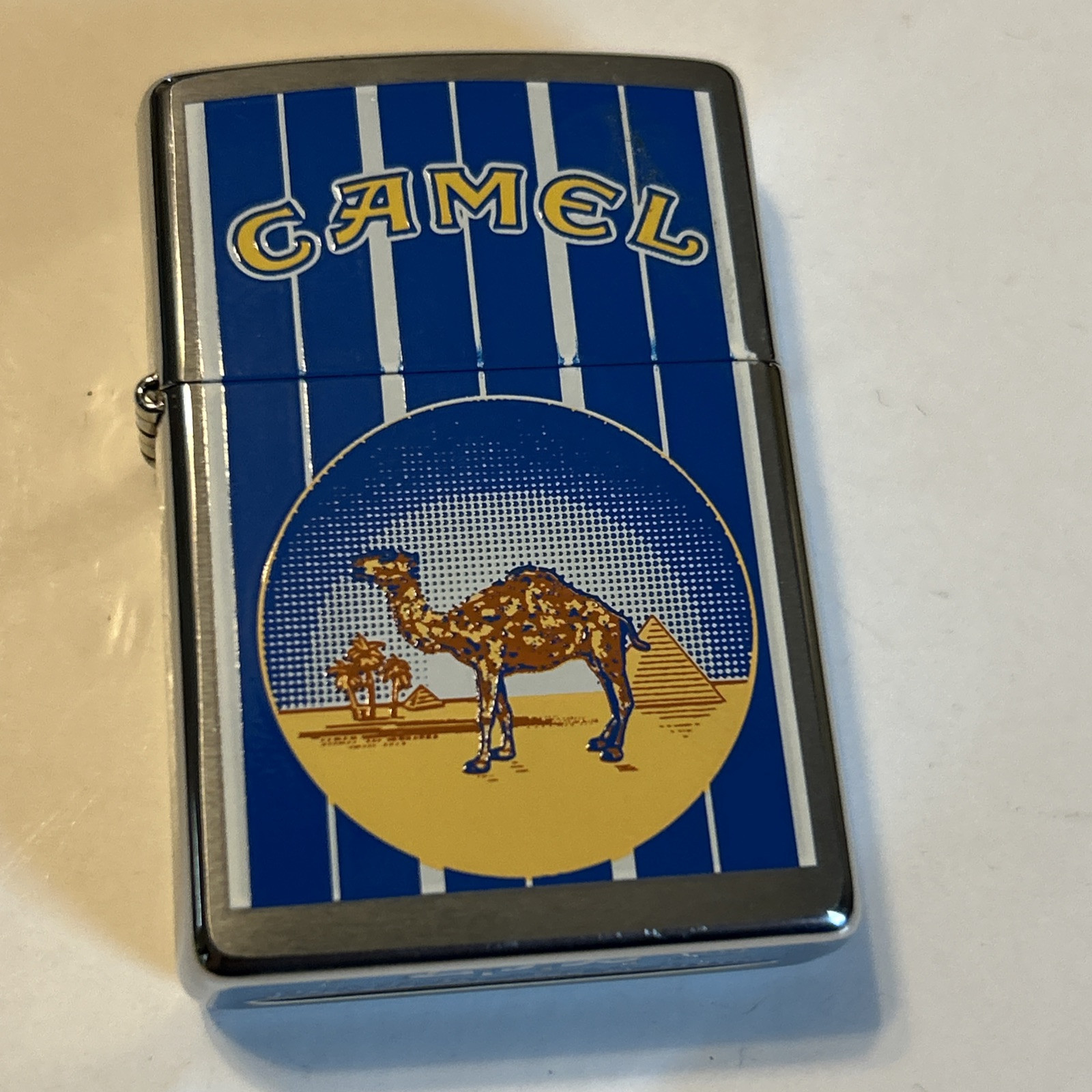 1999 Camel Cigarette Zippo Lighter Camel Stripes Pyramid Egypt Sealed No Box