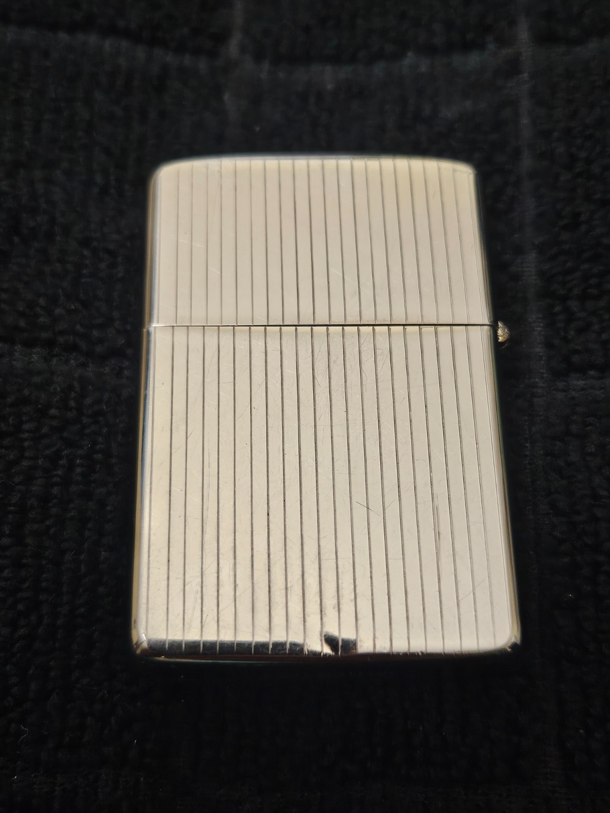 Vintage Zippo Engine Turned High Polished Chrome Model No. 350 – 1958