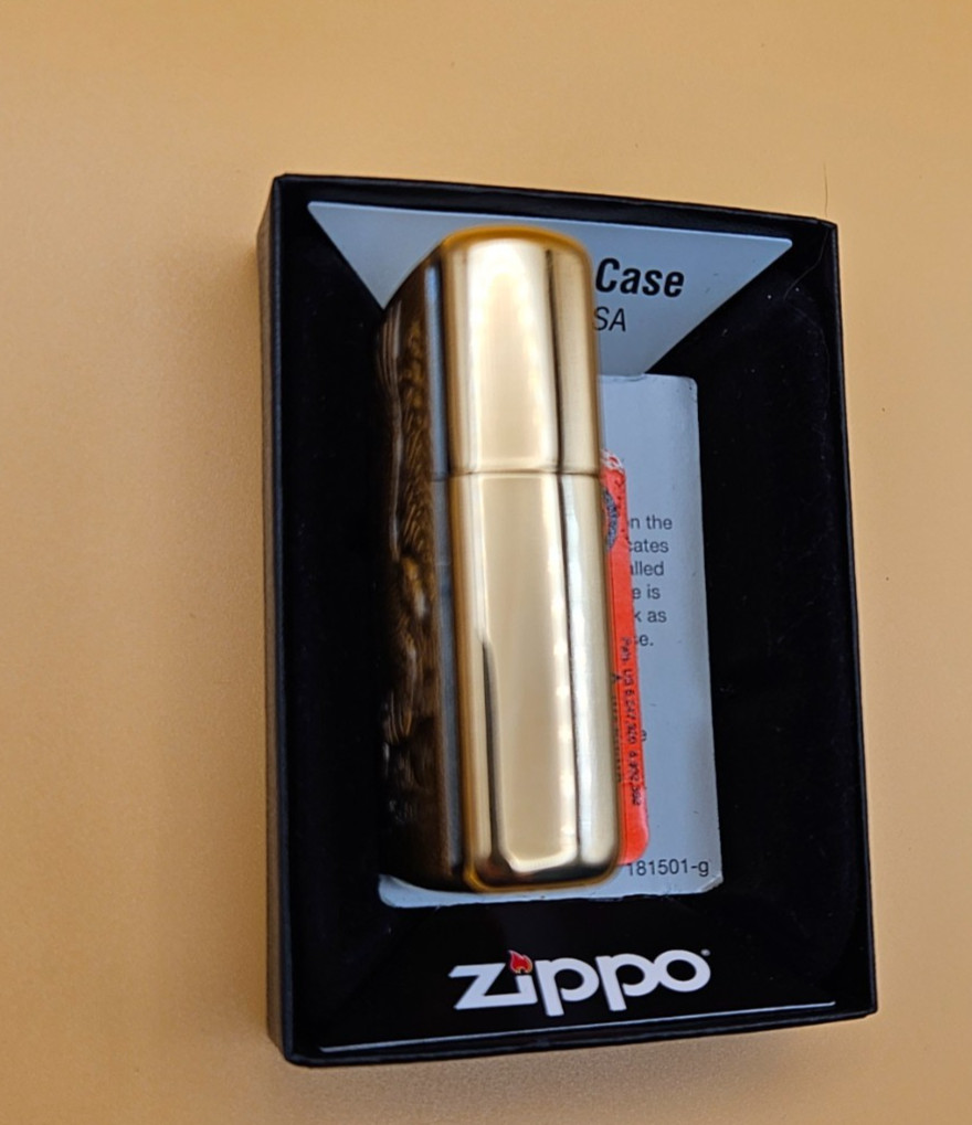 Zippo Lighter 2015 Armor, Barrett-Smythe, Eagle and Mountains, Heavy Brass New