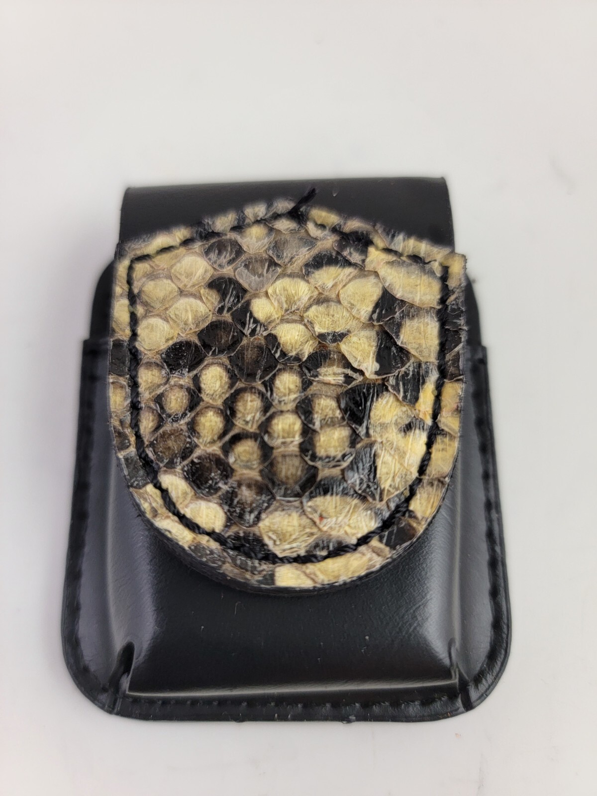 Reticulated PYTHON ZIPPO leather lighter case Pouch holder New Genuine Handmade