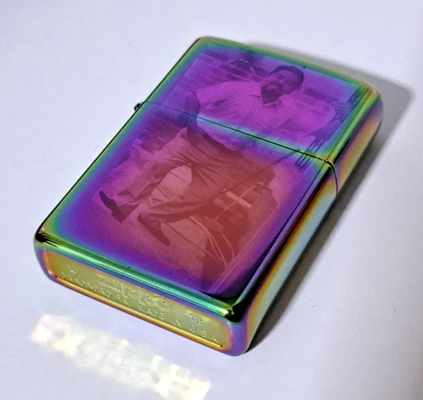 Unique One-of-a-Kind Custom Engraved Spectrum Zippo Lighter 151- Authentic & New