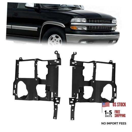 Pair Headlight Bracket Compatible with 1999-2007 GMC Sierra/Chevy