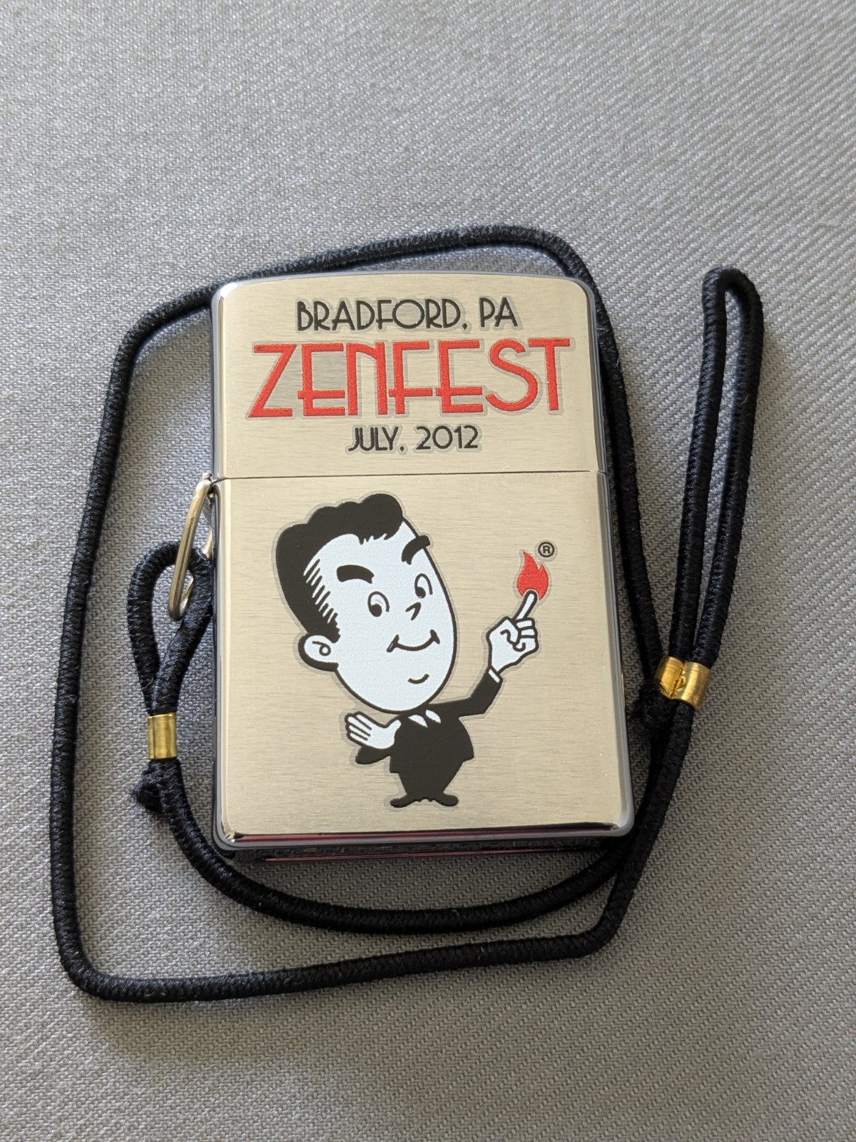 2012 ZIPPO ENTHUSIAST NETWORK ZENFEST LOSSPROOF ZIPPO LIGHTER MIB RARE