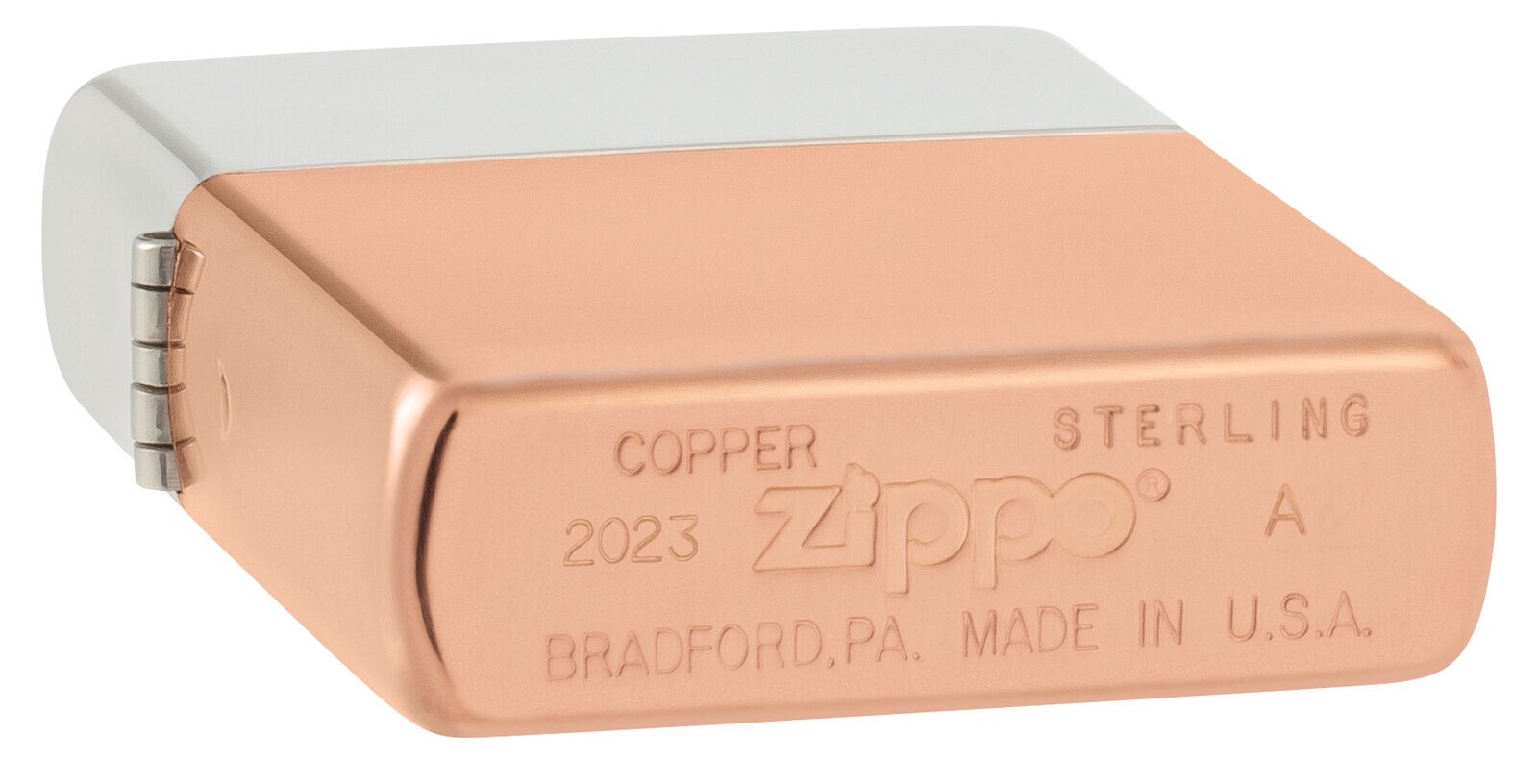 Zippo Limited Edition Bimetal Lighter Sterling Silver & Copper, 48694 New In Box