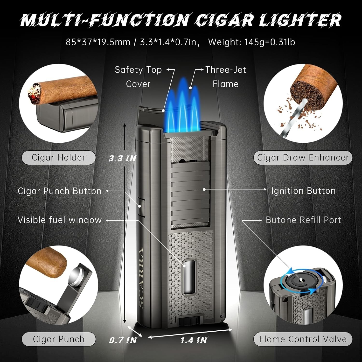 Stainless Steel Lighter Inserts Vintage Style Smoking