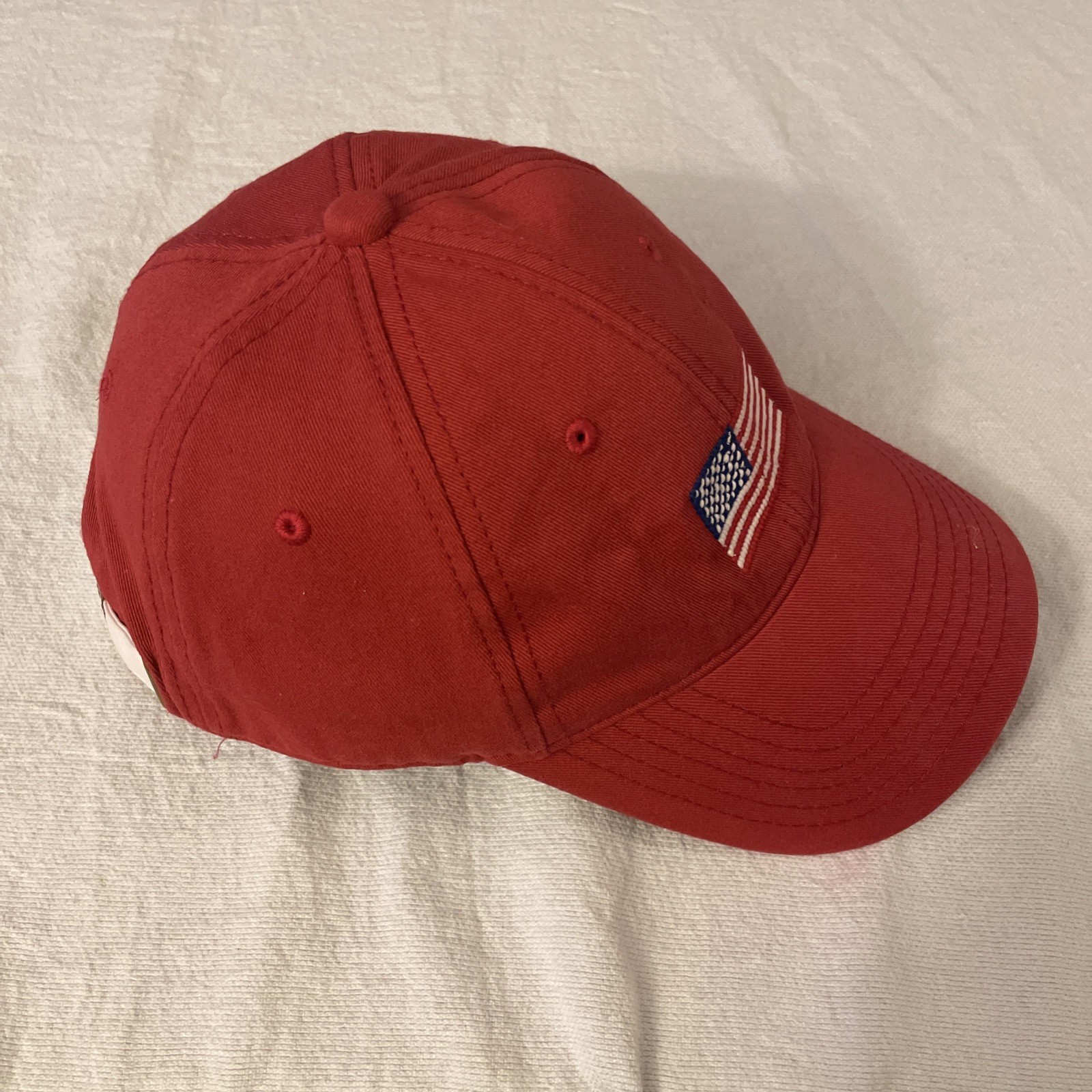 USA Flag & Embroidery Premium 100% Cotton Low Profile One Size 1. Flag-red