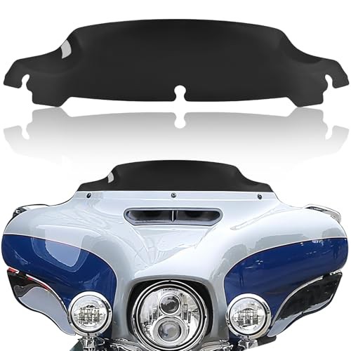 Black 4.5” Windshield Motorcycle Wave Windscreen Compatible for Harley 2014