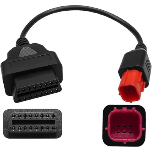 6 Pin OBD2 Adapter Cable for Kawasaki Guzzi Suzuki Yamaha Harley – Compatible