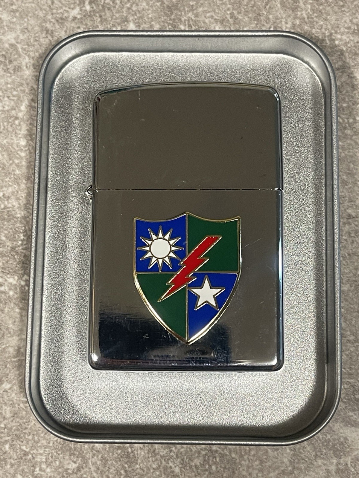 Military Lighter 75th Ranger Regiment Earth By Star Chrome Lighter
