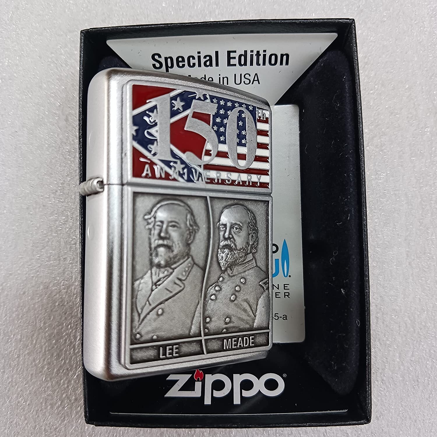 Zippo Limited Edition Gettysburg 150th Anniversary Satin Chrome 28528