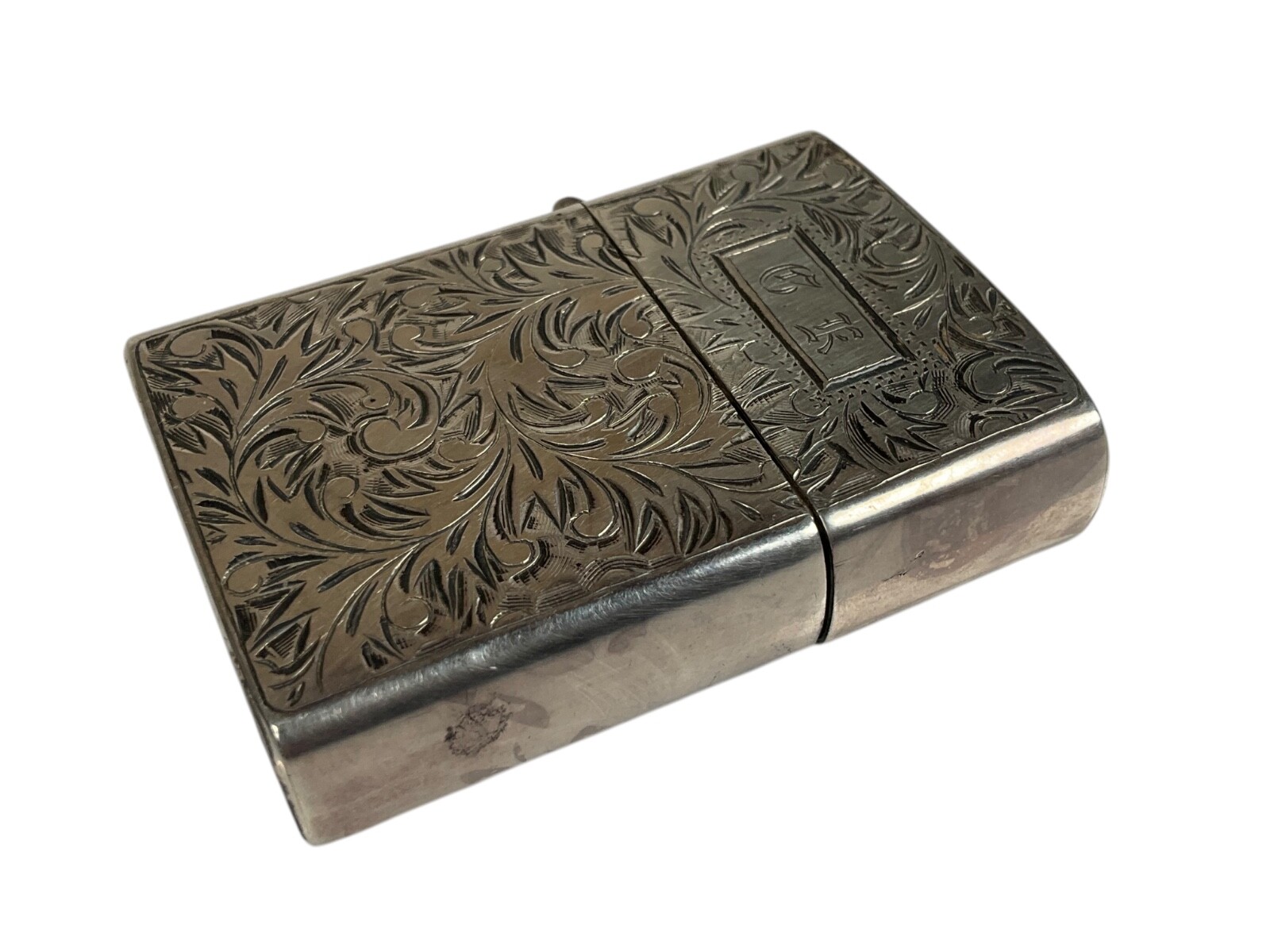 Vintage Engraved Italian STERLING Silver 950 Lighter #50