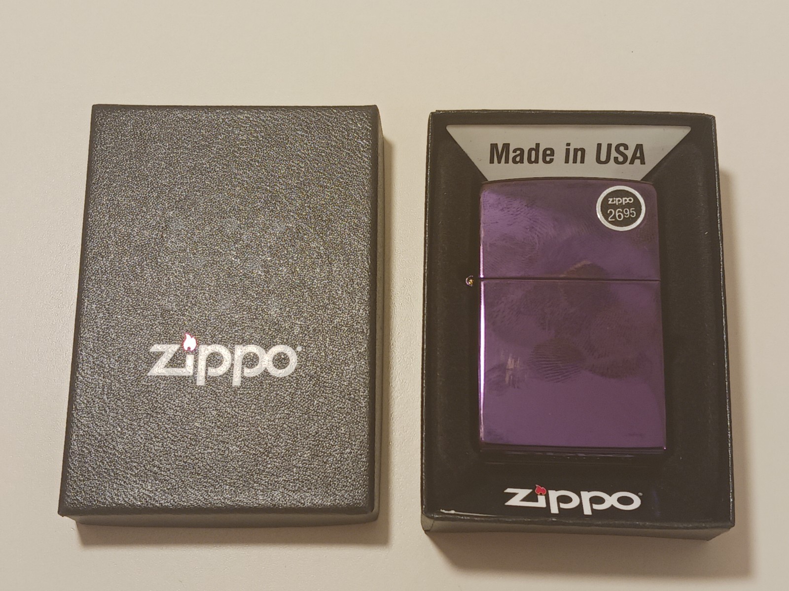 NEW Zippo High Polish Purple Abyss Lighter Classic Windproof Made in USA 24747ZL
