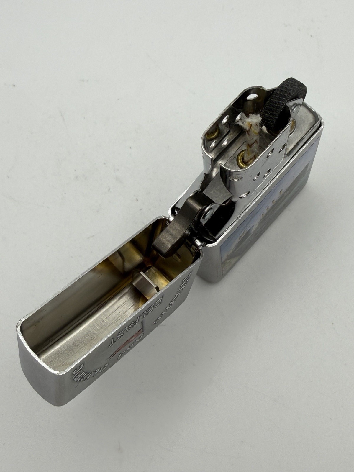 Vintage 2012 Titanic & Olympic Belfast Chrome Zippo Lighter NEW