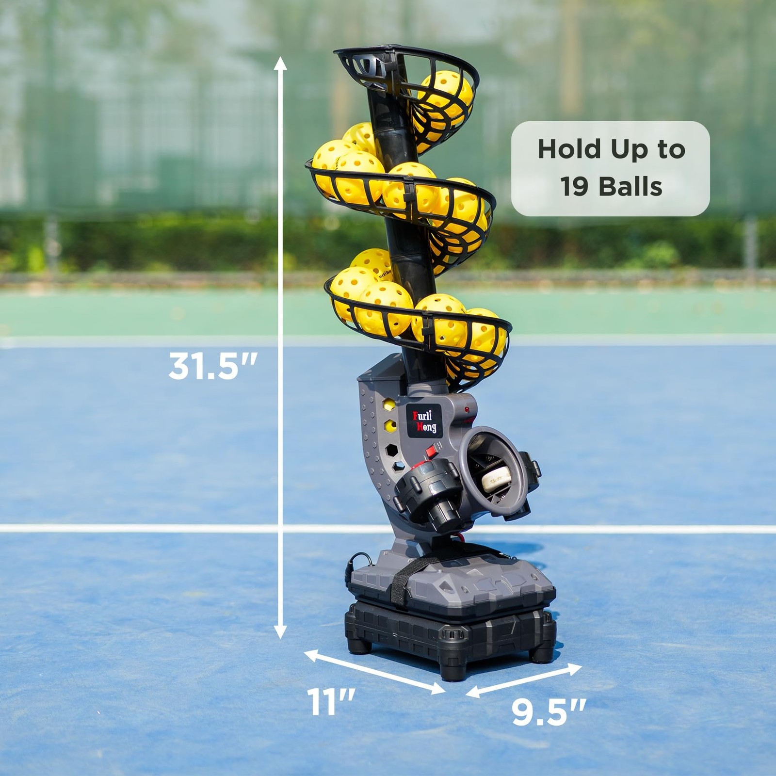 Furlihong 3802Pbh Pickleball Machine Adjustable Speed Angles Pickleball