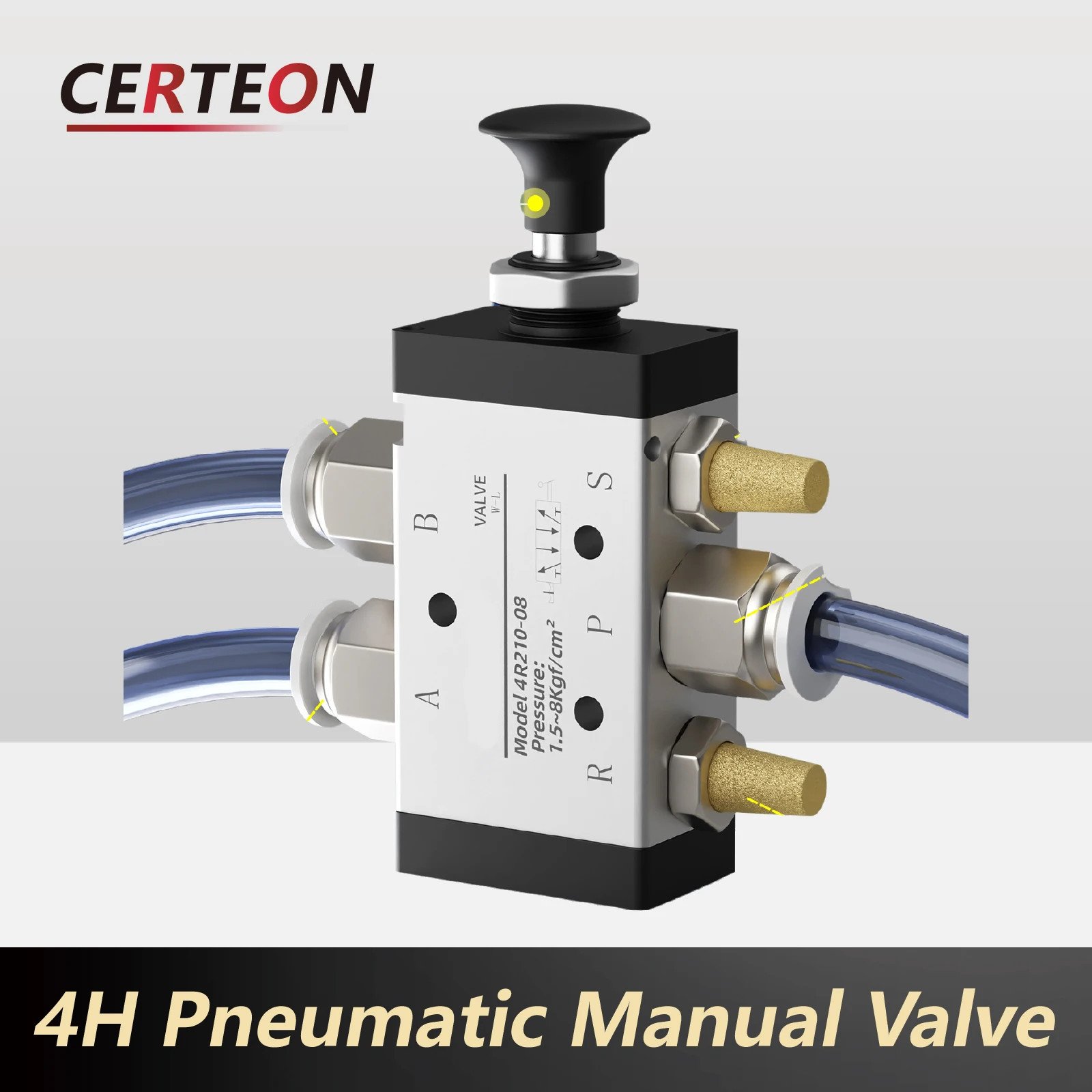 4H210-08/4R210-08 Pneumatic Manual Directional Control Valve Hand Lever Air Swit