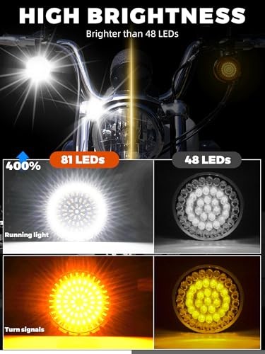 New 1157 LED Turn Signals, Ultra-bright Led Blinker 1156 81 Led Chips Bullet