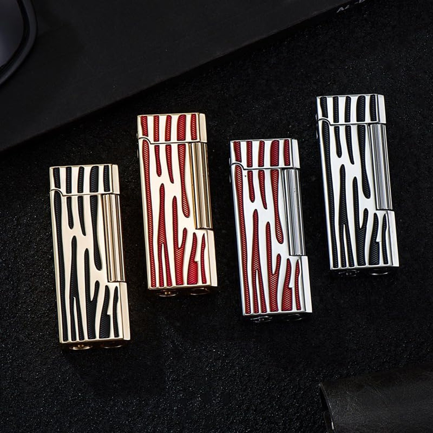 Classic Narrow Butane Lighter Metal Side Slide Lgnition Refillable Soft Flame…