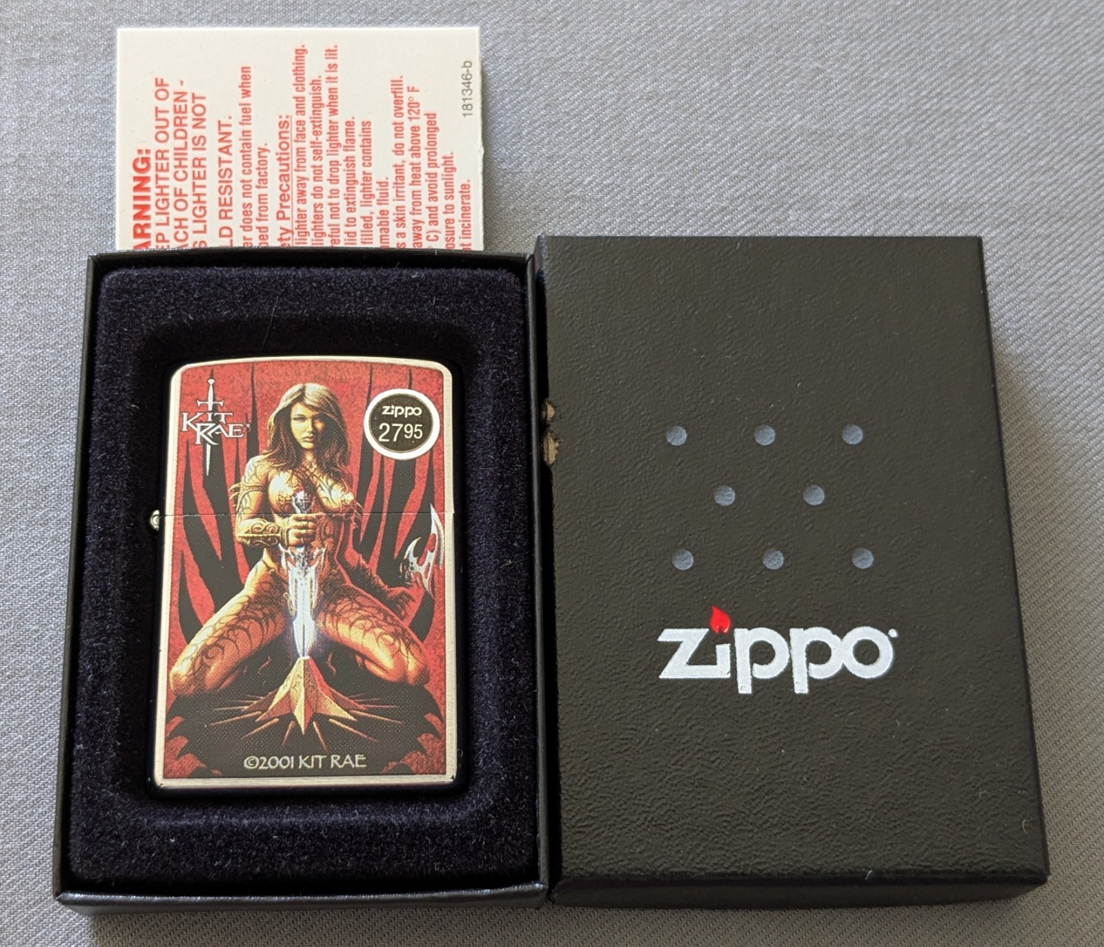 2008 KIT RAE ALUEN BRUSHED CHROME ZIPPO LIGHTER MIB RARE