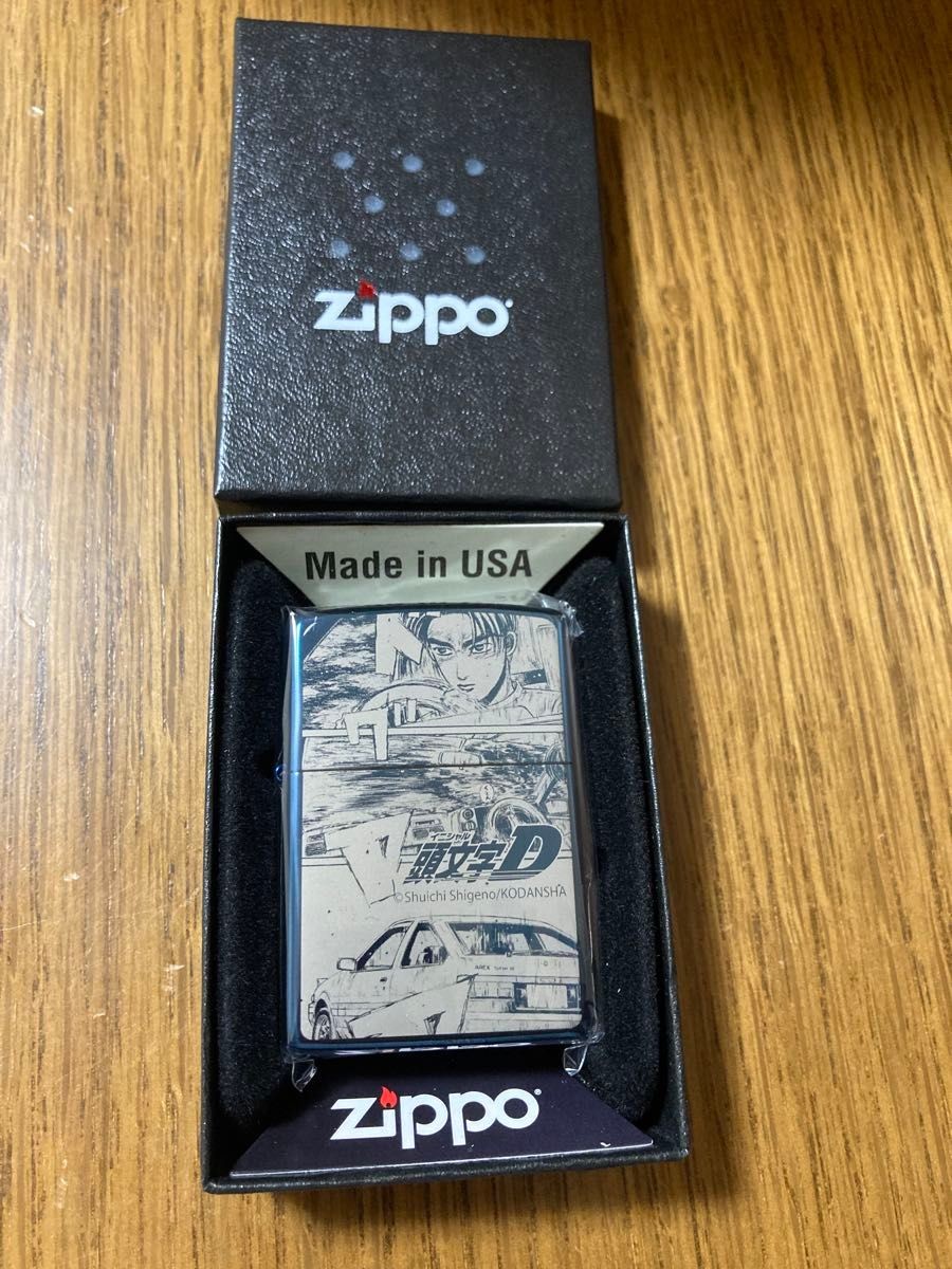Zippo lighter items Zippo ‚Initial D‘ blue titanium 30th limited to 150 pieces b