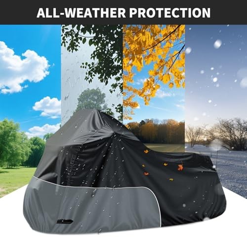 Motorcycle Cover fits for Harley Davidson Road King Road 107″-Side Box Grey