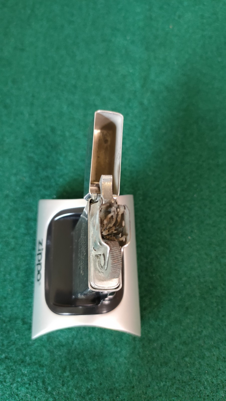 1968 ZIPPO Terson/Athol Mfg Vinyl Fabrics Ad Slim Lighter. HP Chrome Finish. UIB
